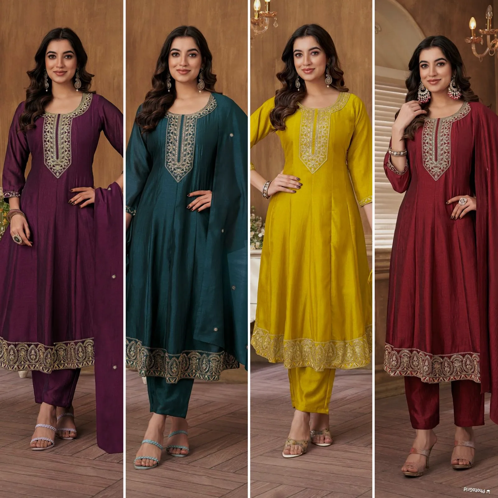 Ethnic Anarkali Readymade Suit Anaya
