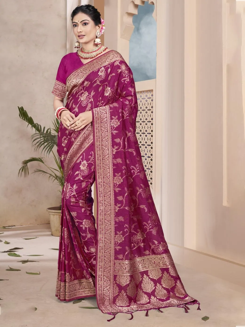 Festive Wear Cotton Silk Ethnic Saree Bunawat Kamdhenu Vol-09