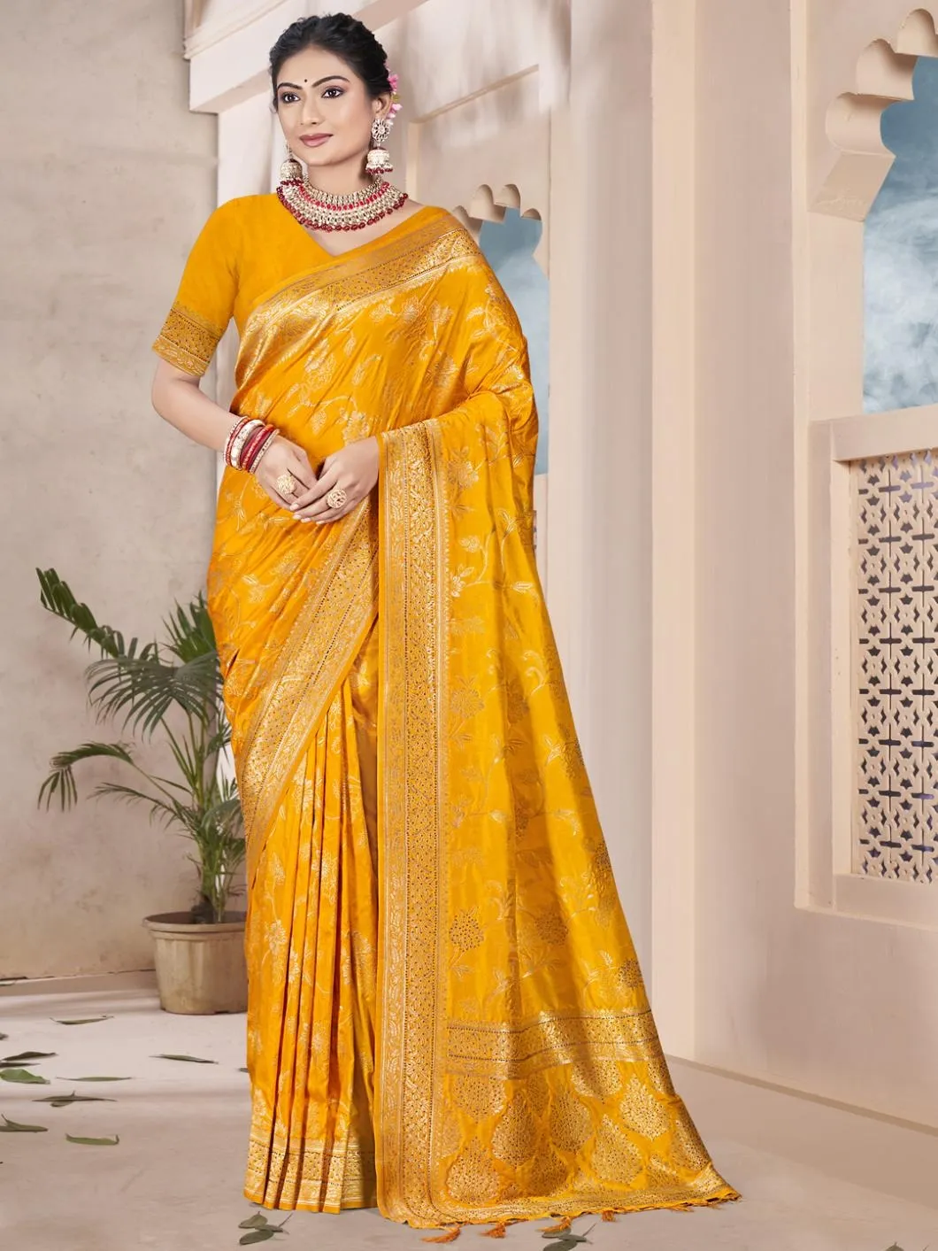 Festive Wear Cotton Silk Ethnic Saree Bunawat Kamdhenu Vol-09