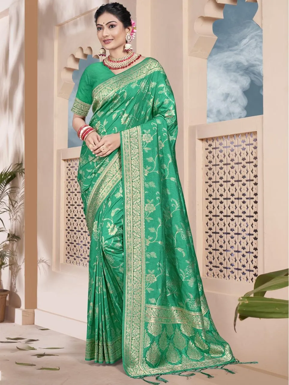 Festive Wear Cotton Silk Ethnic Saree Bunawat Kamdhenu Vol-09