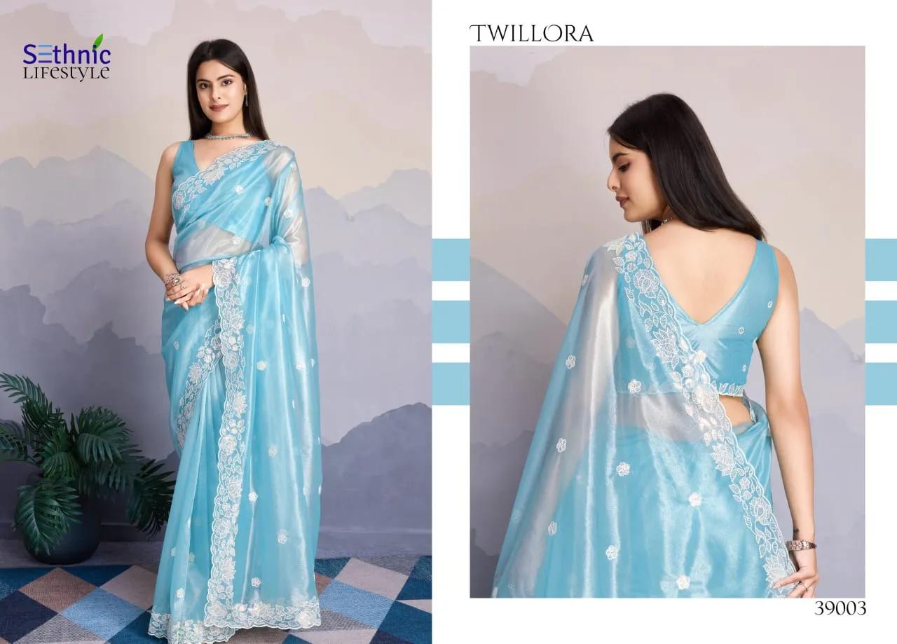 Festive Wear Saree With Sequence Work