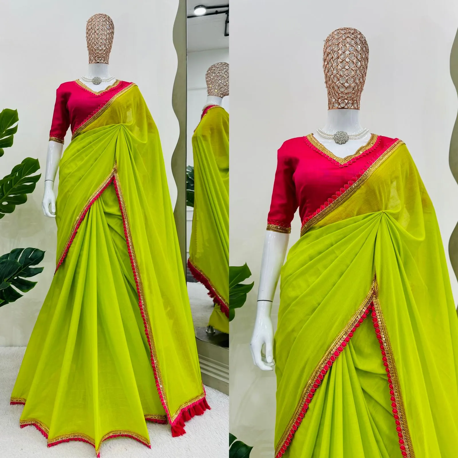 Jhumka Pink Trending Saree kd518