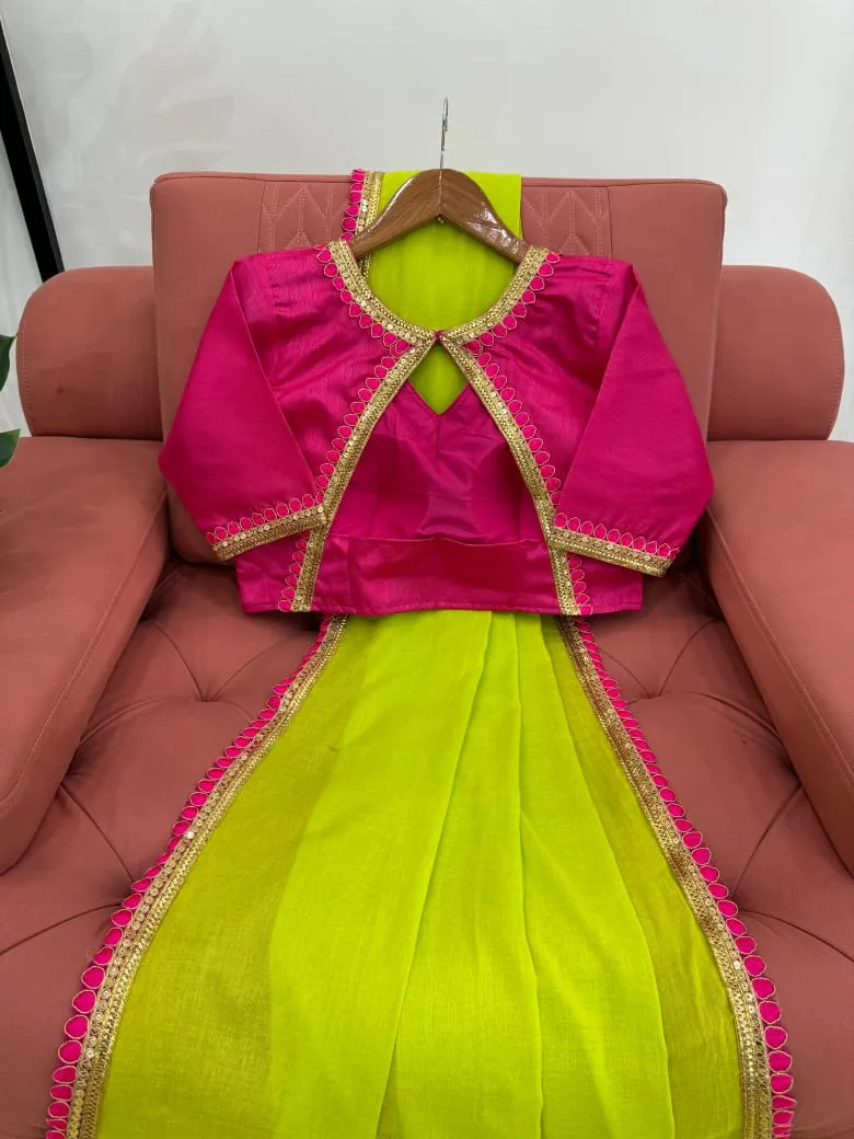 Jhumka Pink Trending Saree kd518