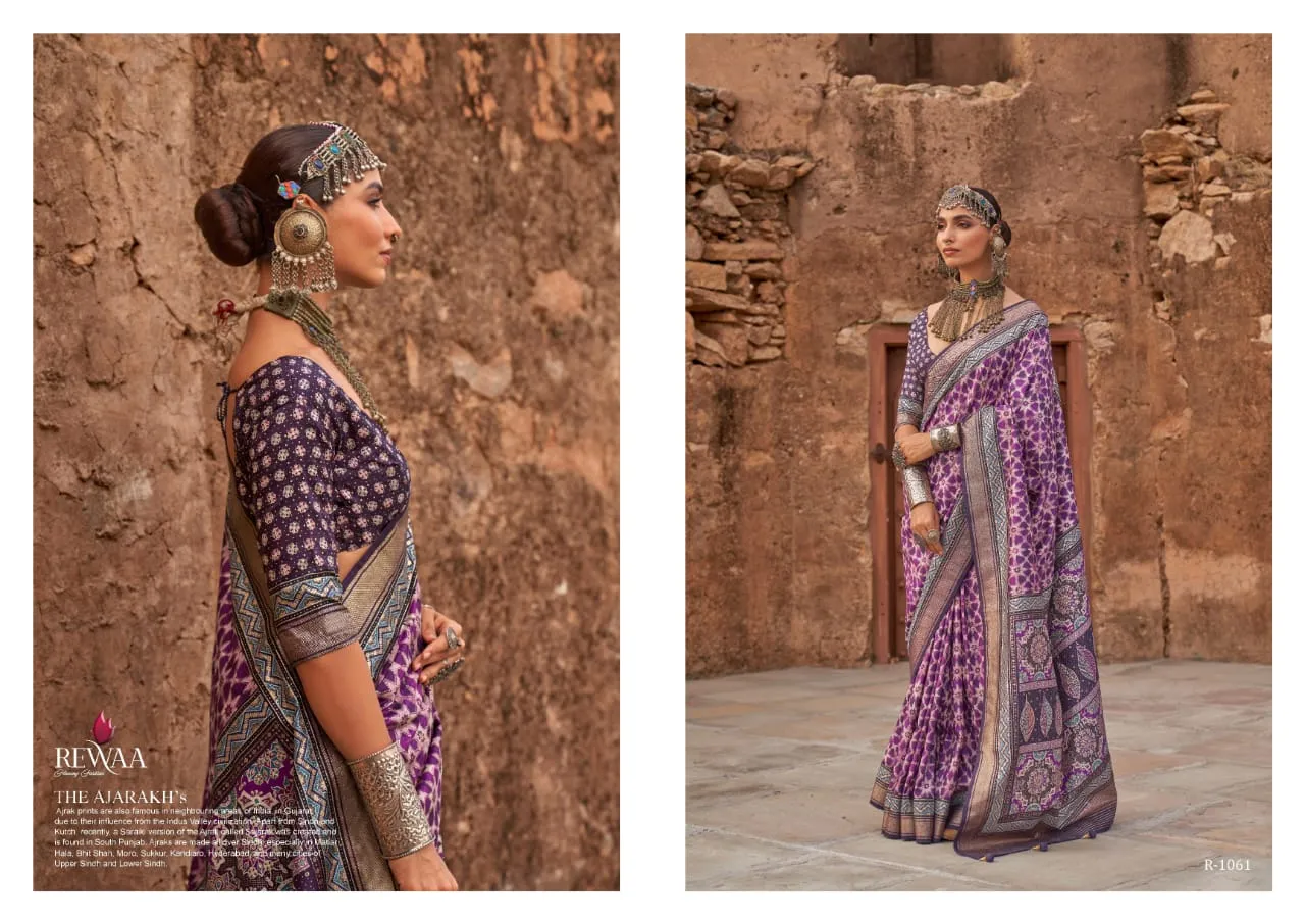 Kalamkari Printed Ethnic Saree Festive Wear Design 2024  Rewaa Jalpari Catalog