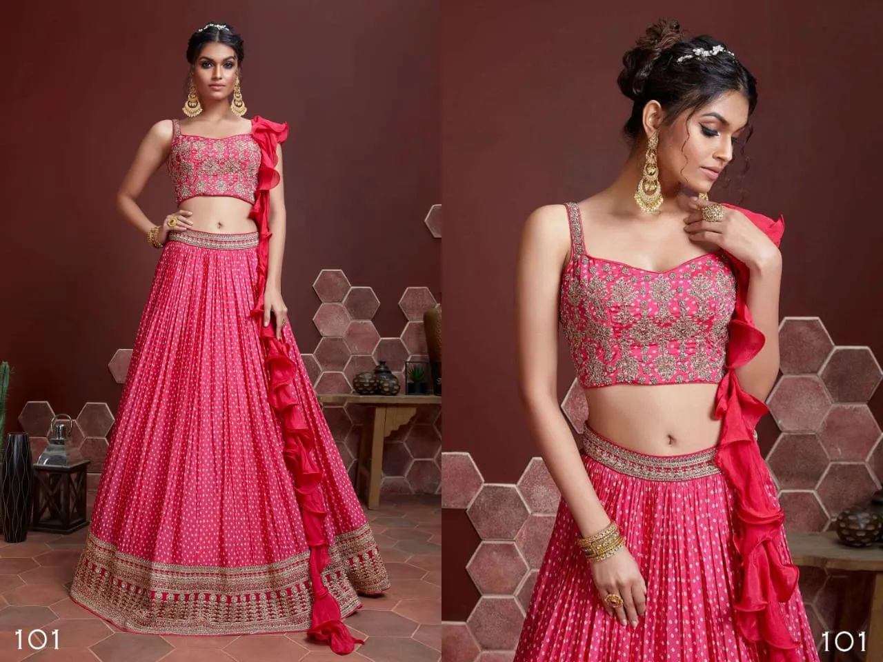 Leheriya Printed Lehenga Choli Zeel Vol 22