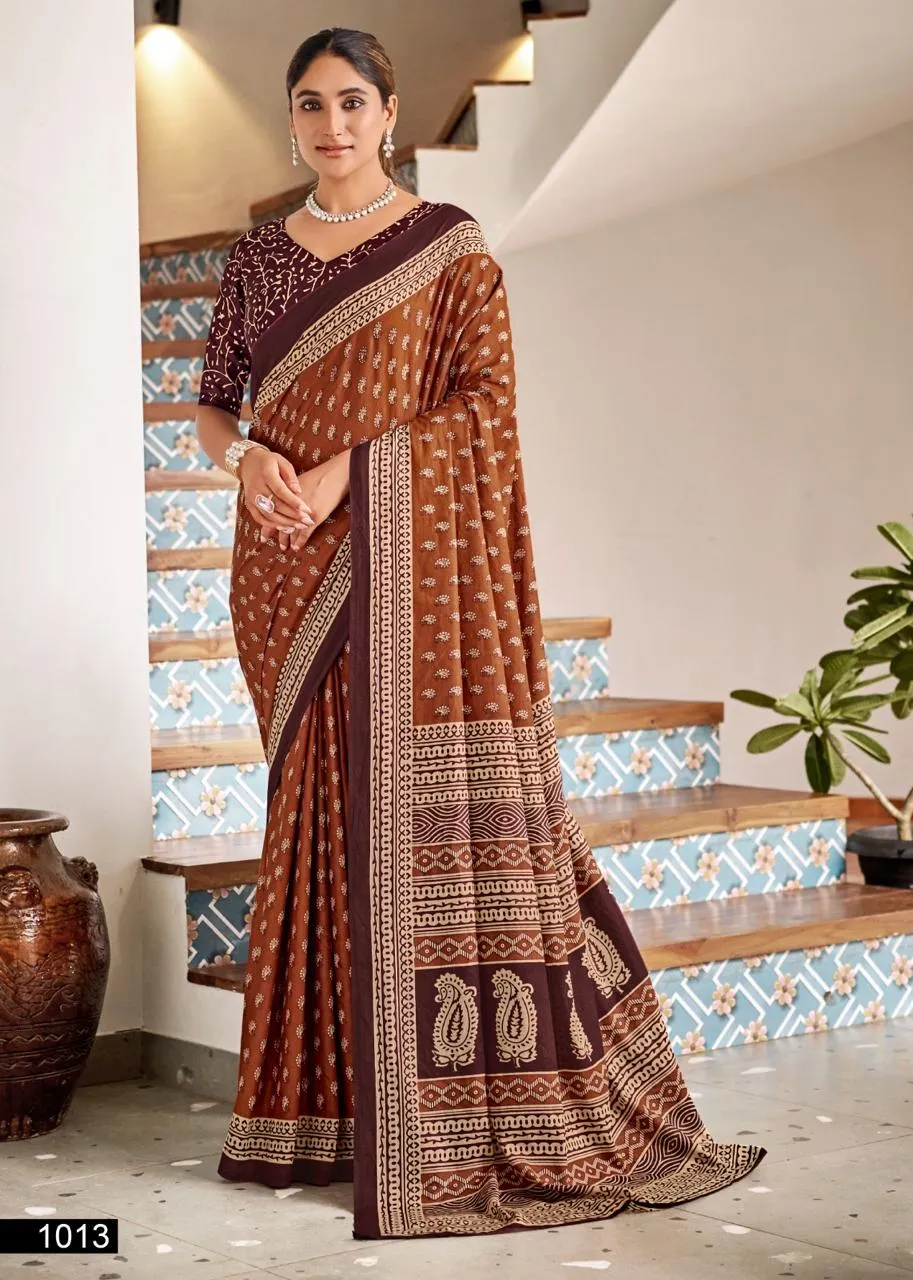 Mul Cotton Ethnic Saree DailyWear