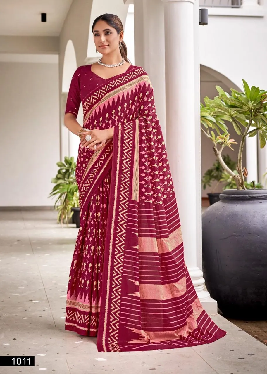 Mul Cotton Ethnic Saree DailyWear