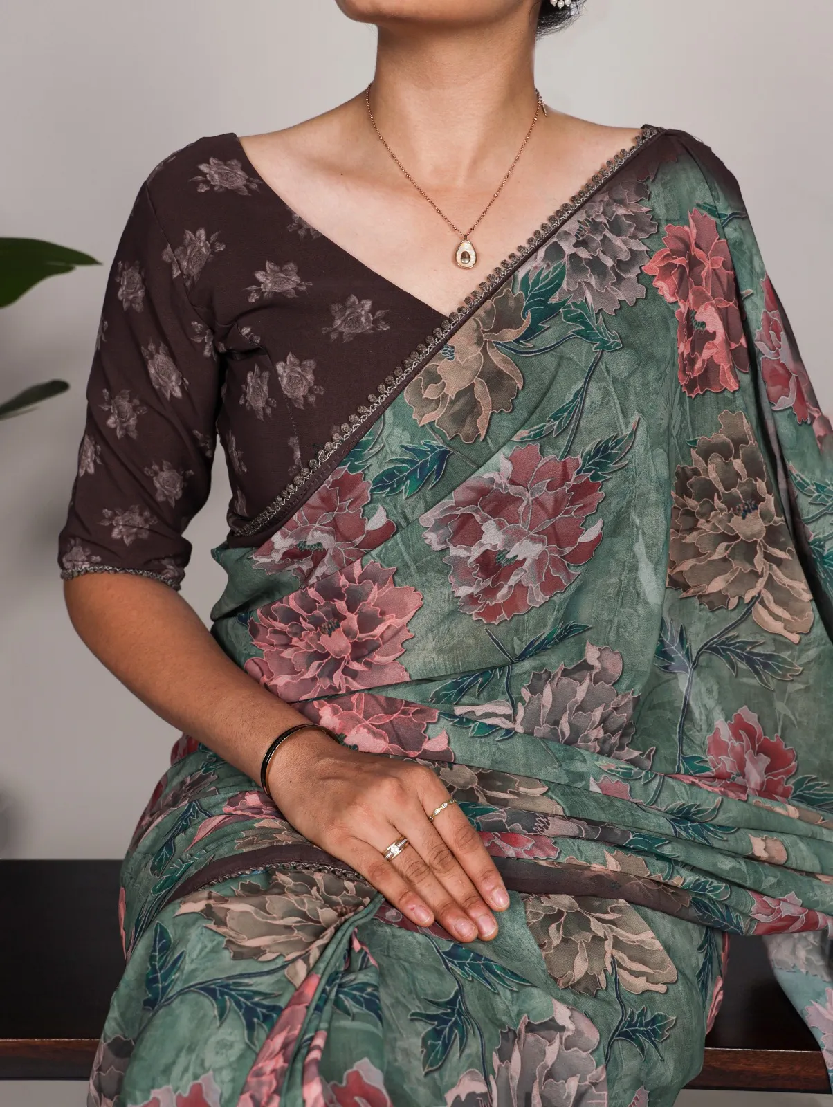 Printed Georgette Wholesale Saree