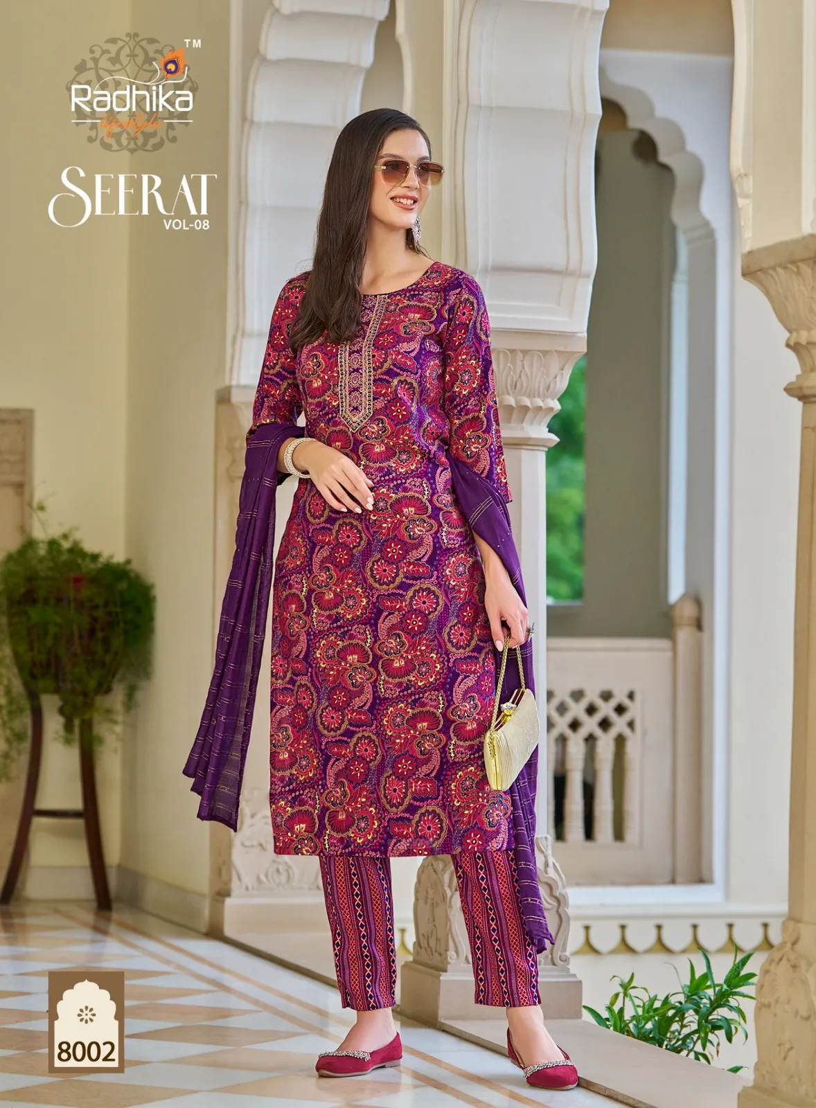 Rayon Stitched Straight Suit Radhika Seerat Vol8