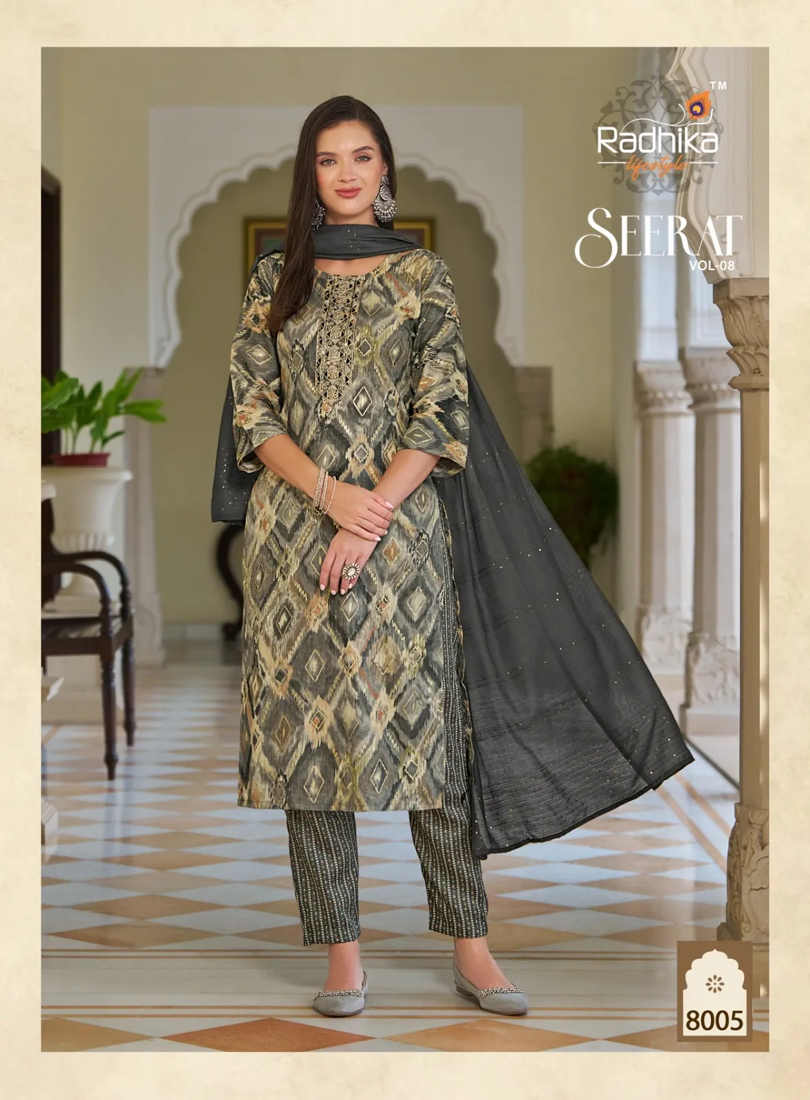 Rayon Stitched Straight Suit Radhika Seerat Vol8