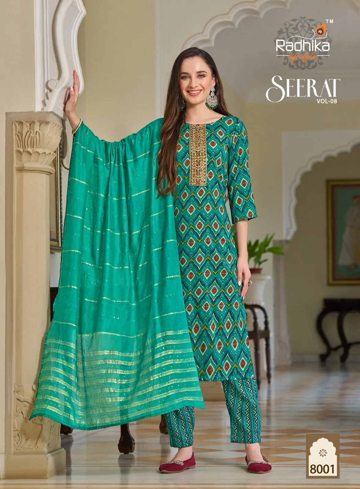 Rayon Stitched Straight Suit Radhika Seerat Vol8