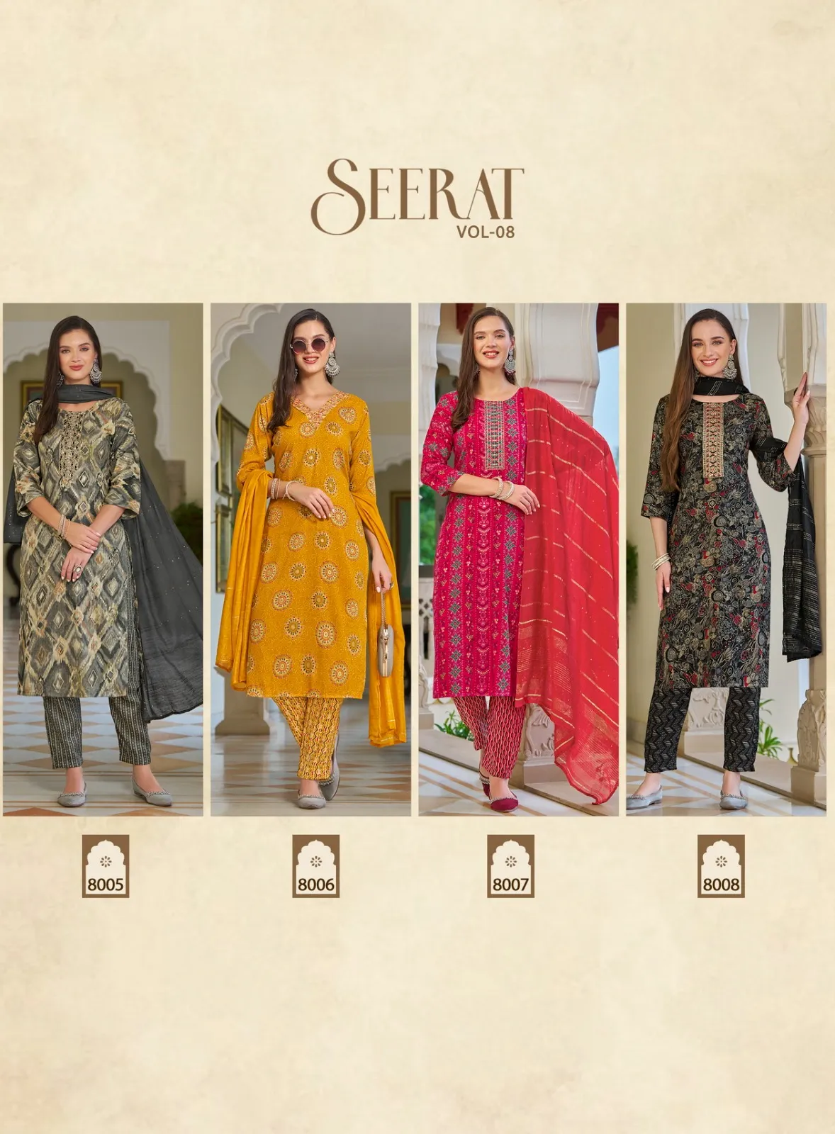 Rayon Stitched Straight Suit Radhika Seerat Vol8