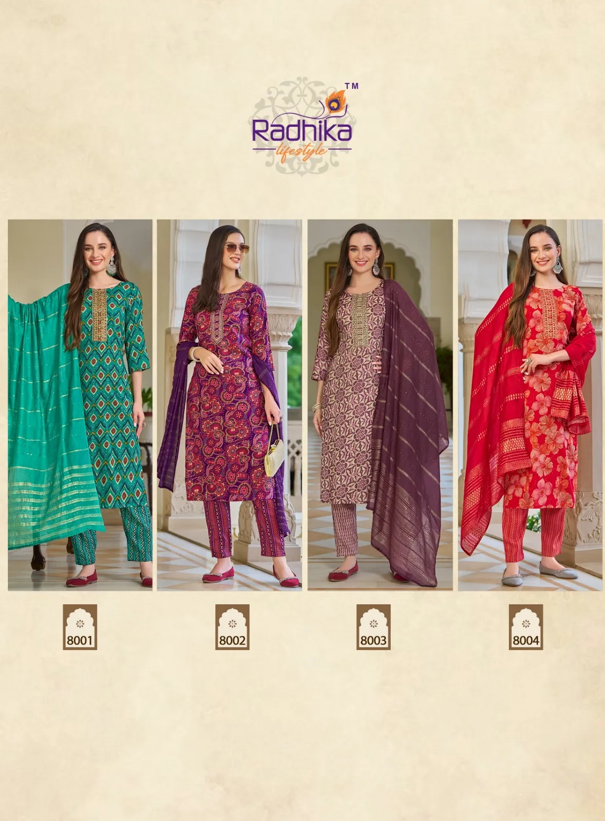 Rayon Stitched Straight Suit Radhika Seerat Vol8