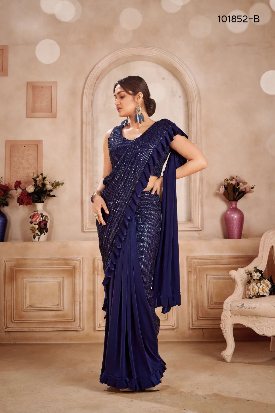Sequins Saree Ready to Wear 101852