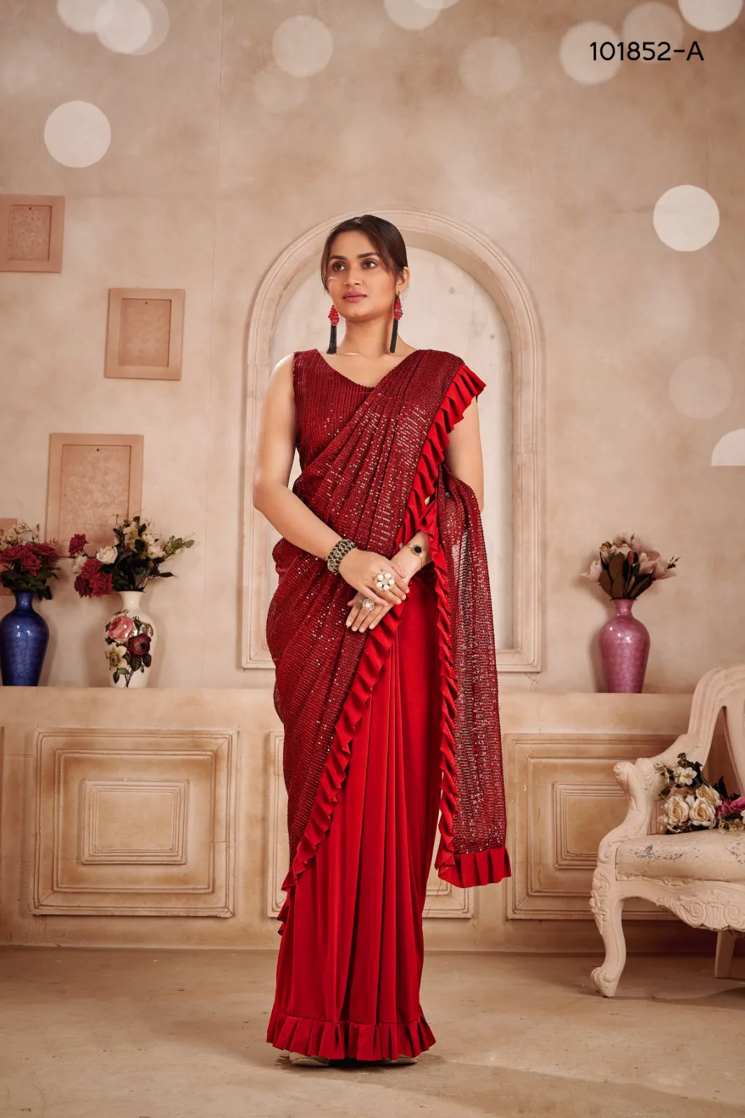 Sequins Saree Ready to Wear 101852