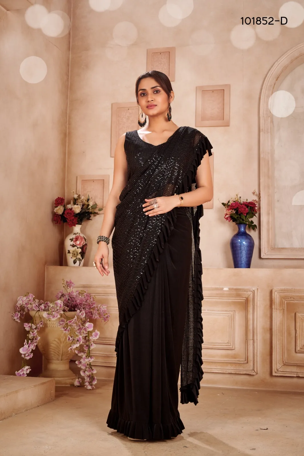 Sequins Saree Ready to Wear 101852