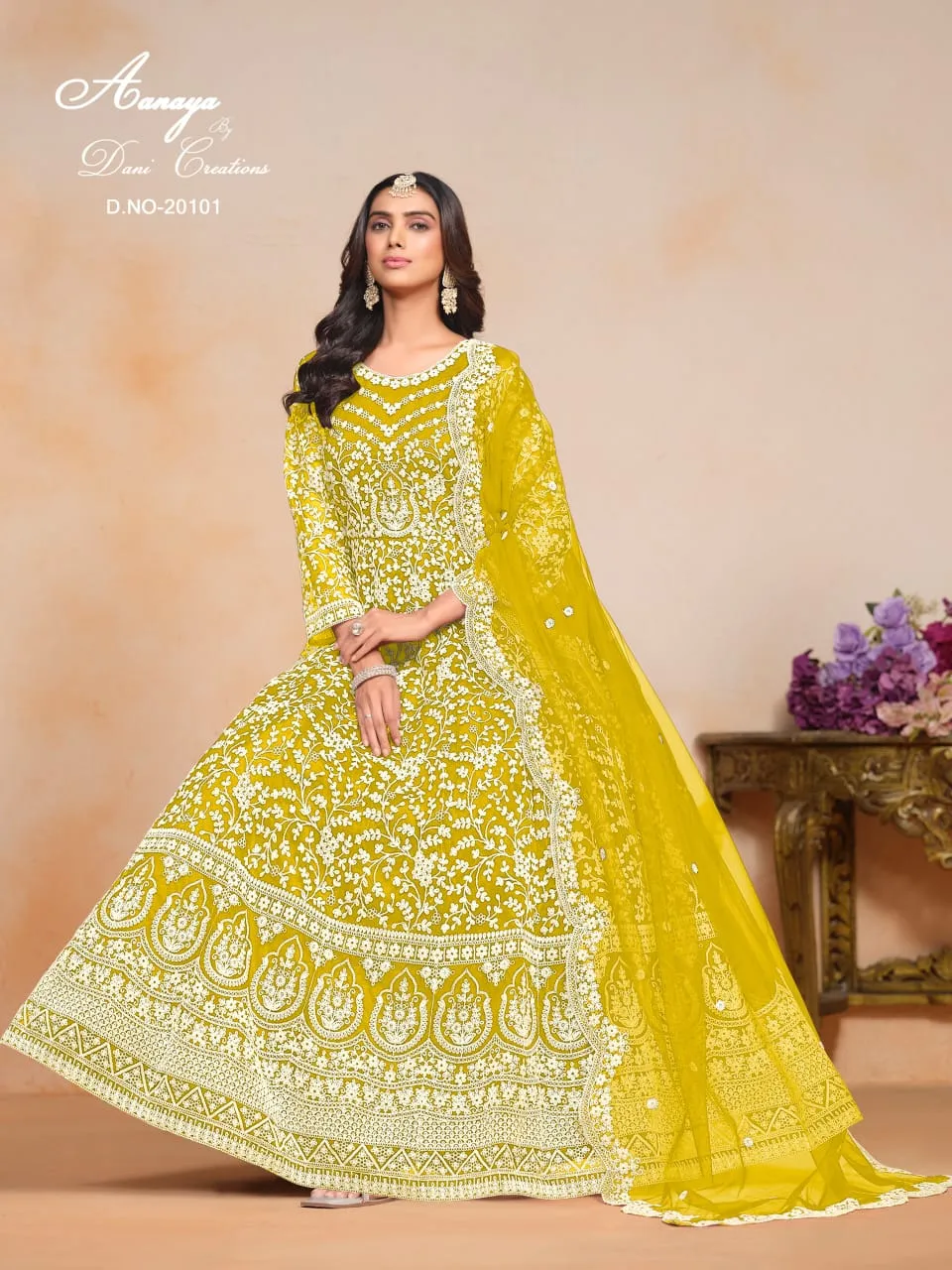 Wedding Wear Net Anarkali Suit Aanaya Vol 201