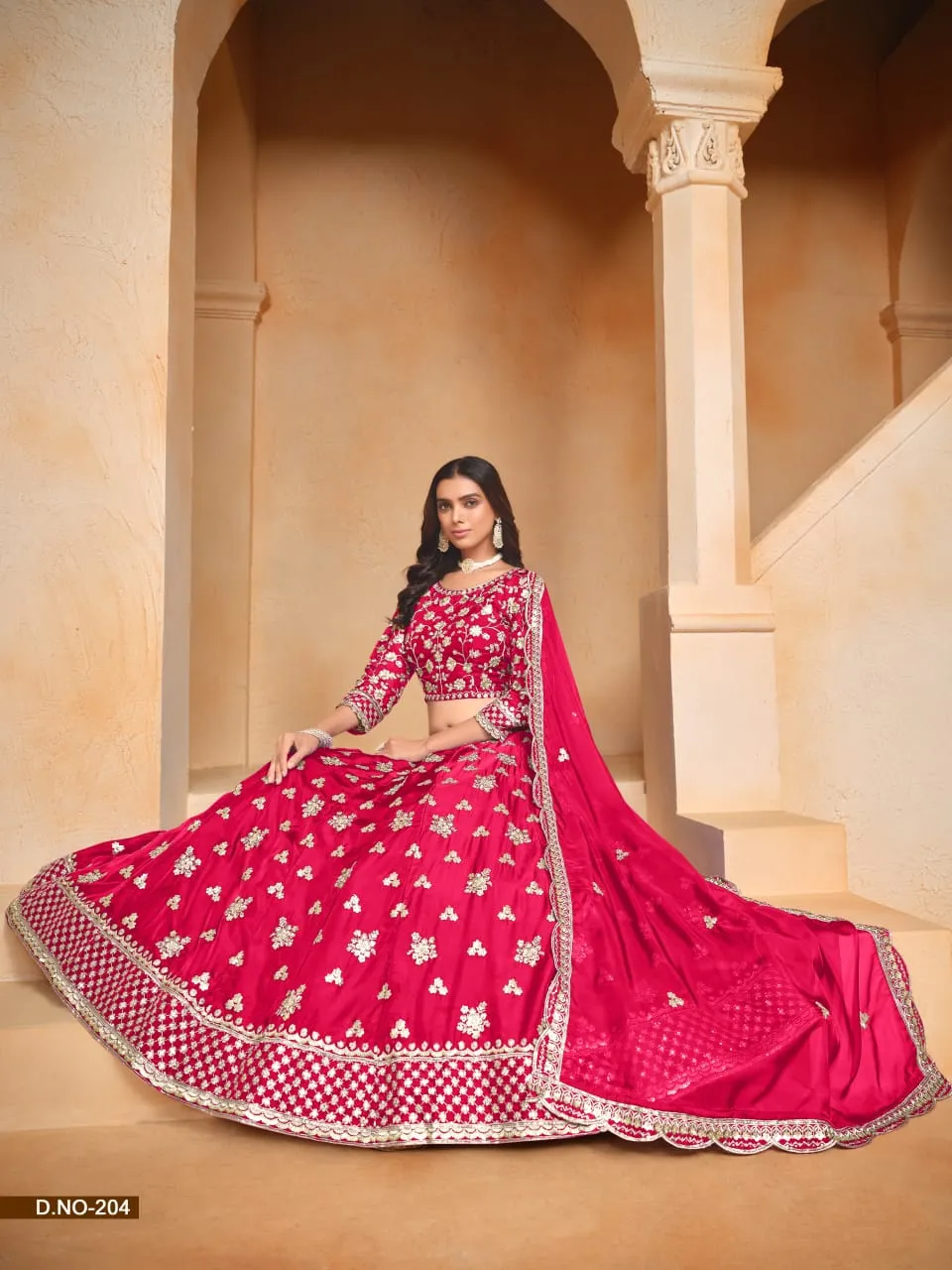 Wedding Wear Organza Ethnic Lehenga Choli With Heavy Embroidery Mehvish Vol2