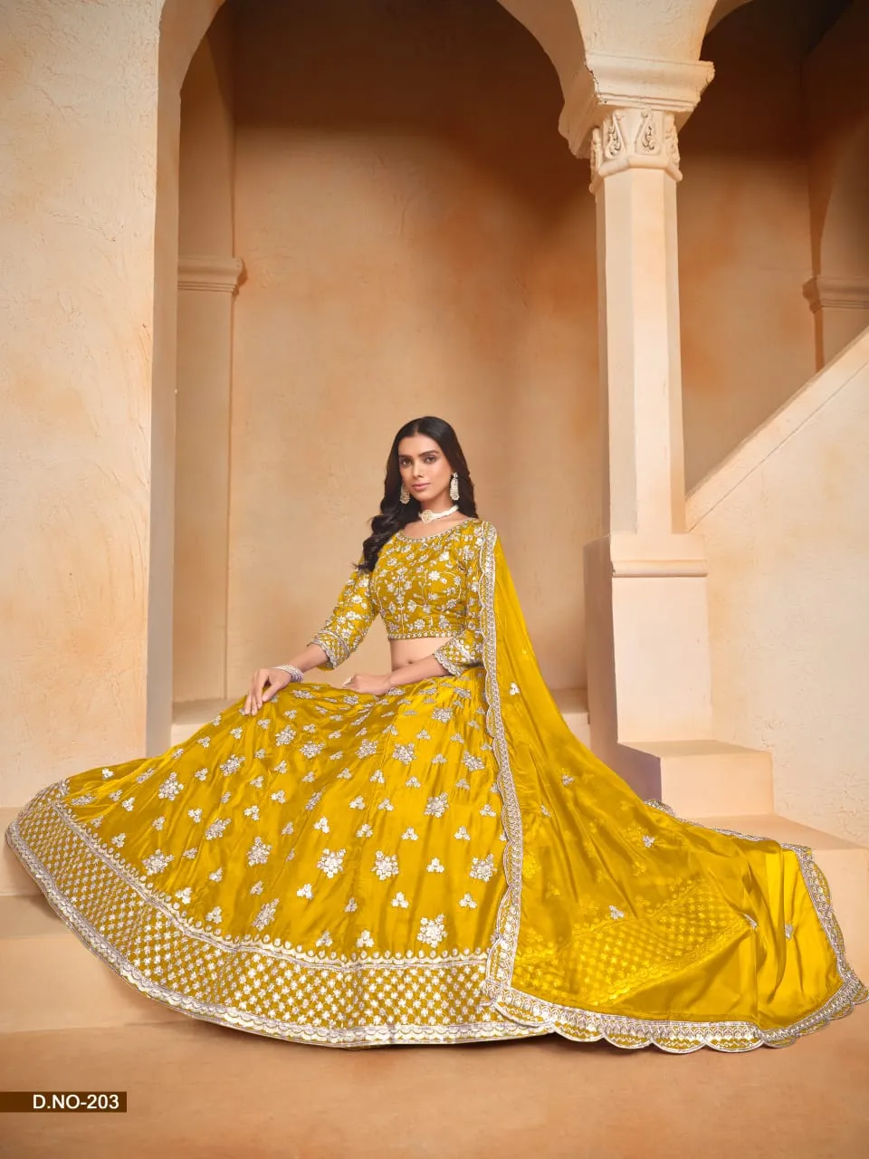 Wedding Wear Organza Ethnic Lehenga Choli With Heavy Embroidery Mehvish Vol2