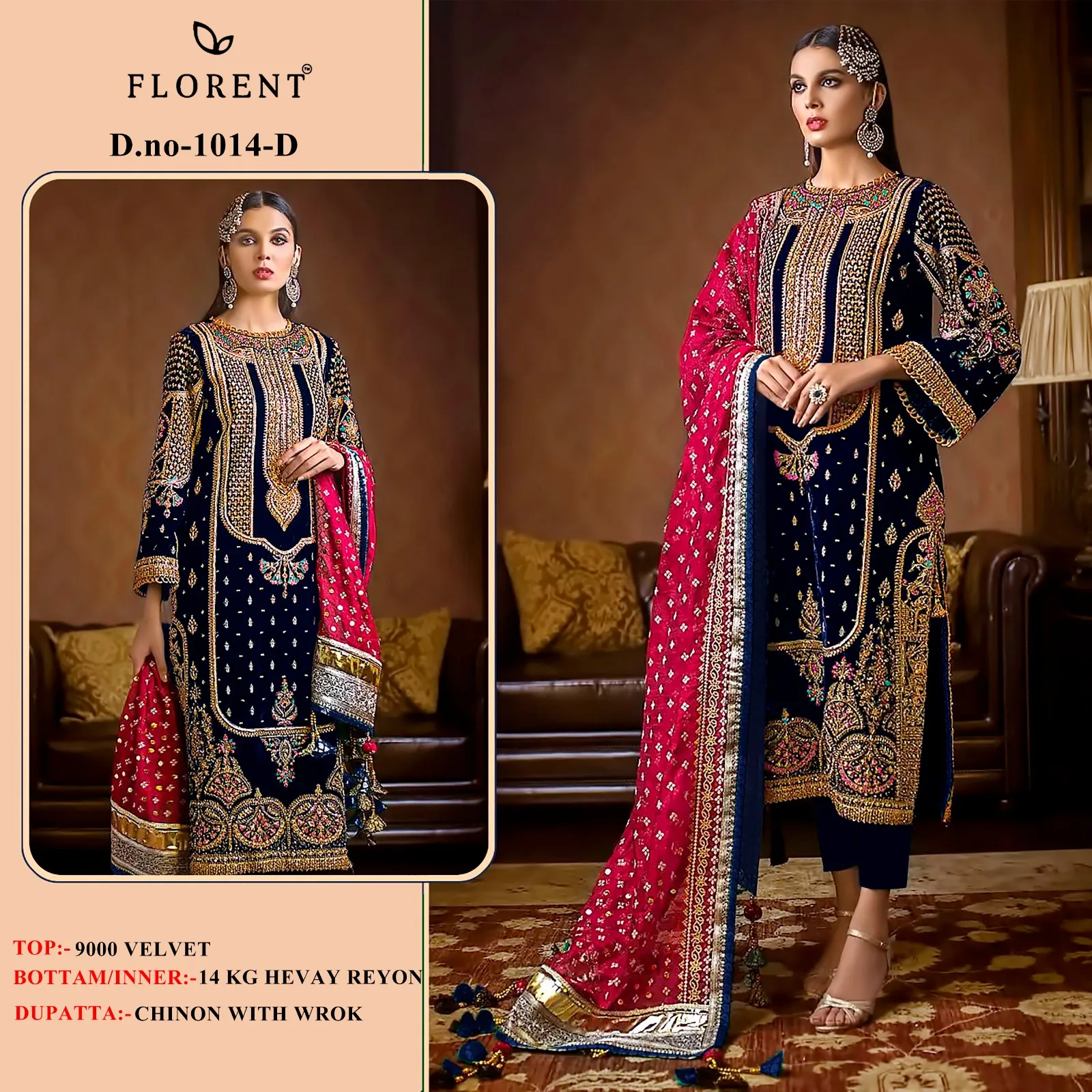 Wedding Wear Velvet Designer Suit  Florent