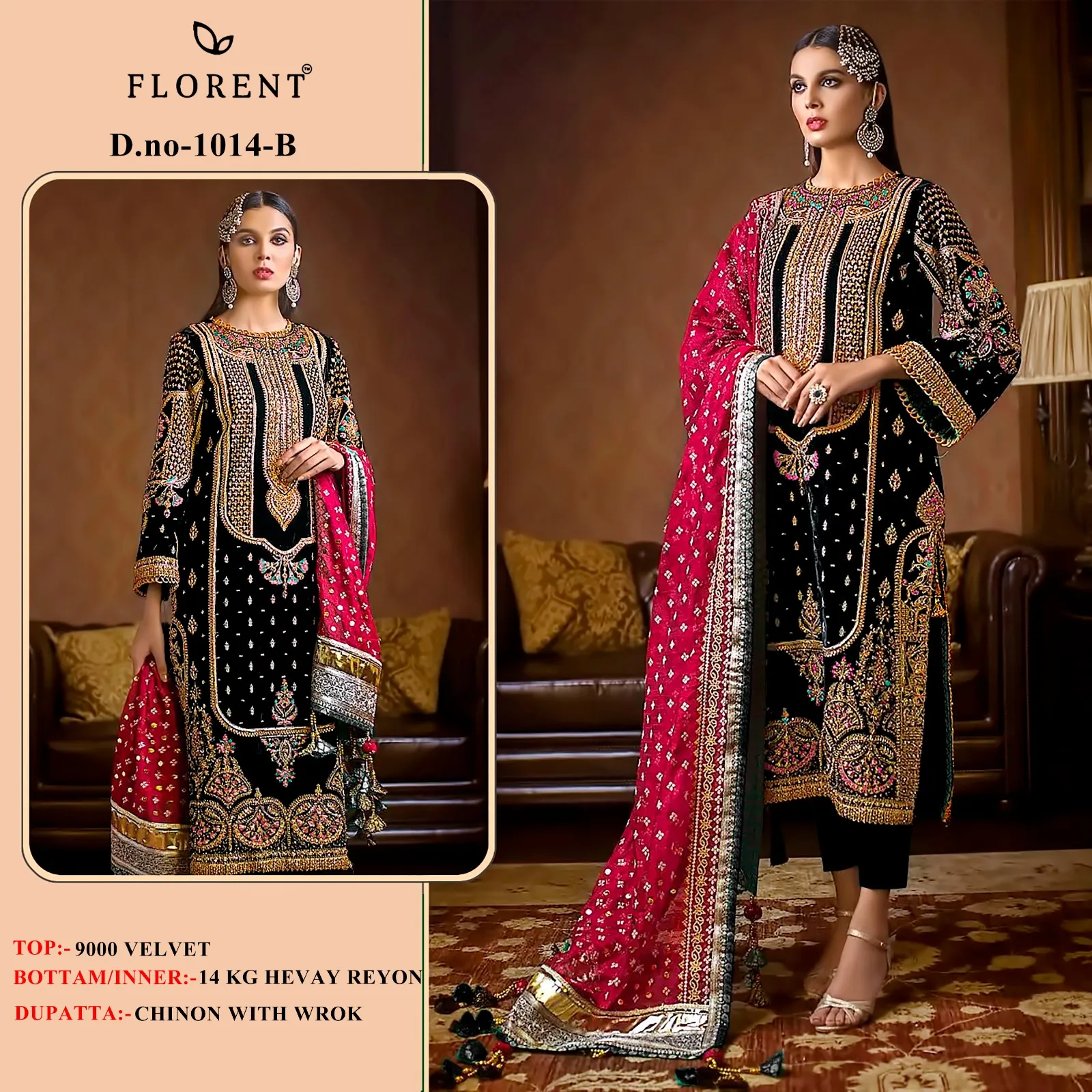Wedding Wear Velvet Designer Suit  Florent