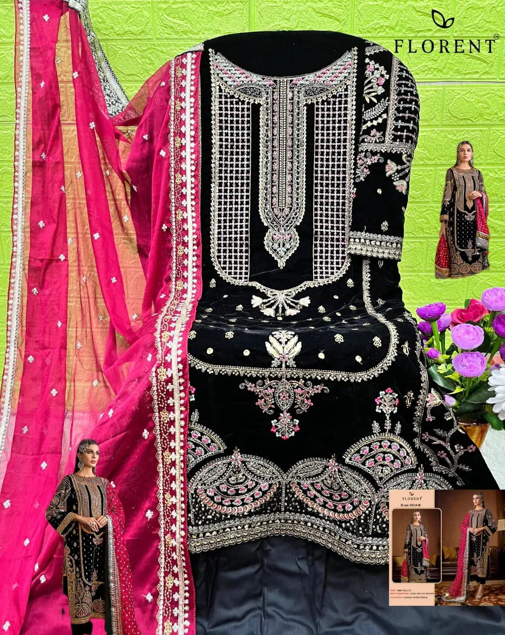 Wedding Wear Velvet Designer Suit  Florent