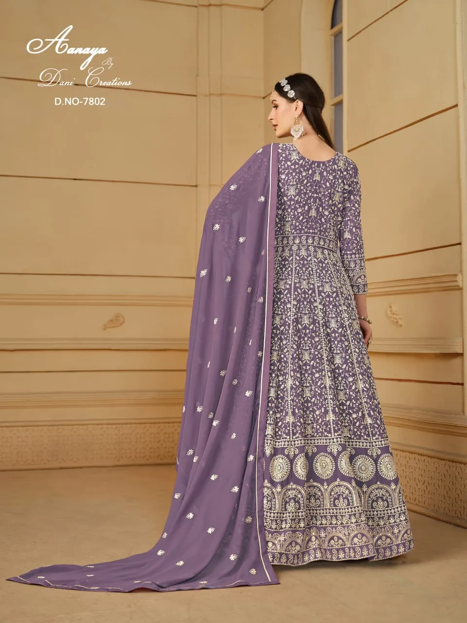 Heavy Embroidery Faux Georgette Anarkali Suit Festive Wear Aanaya Vol-178
