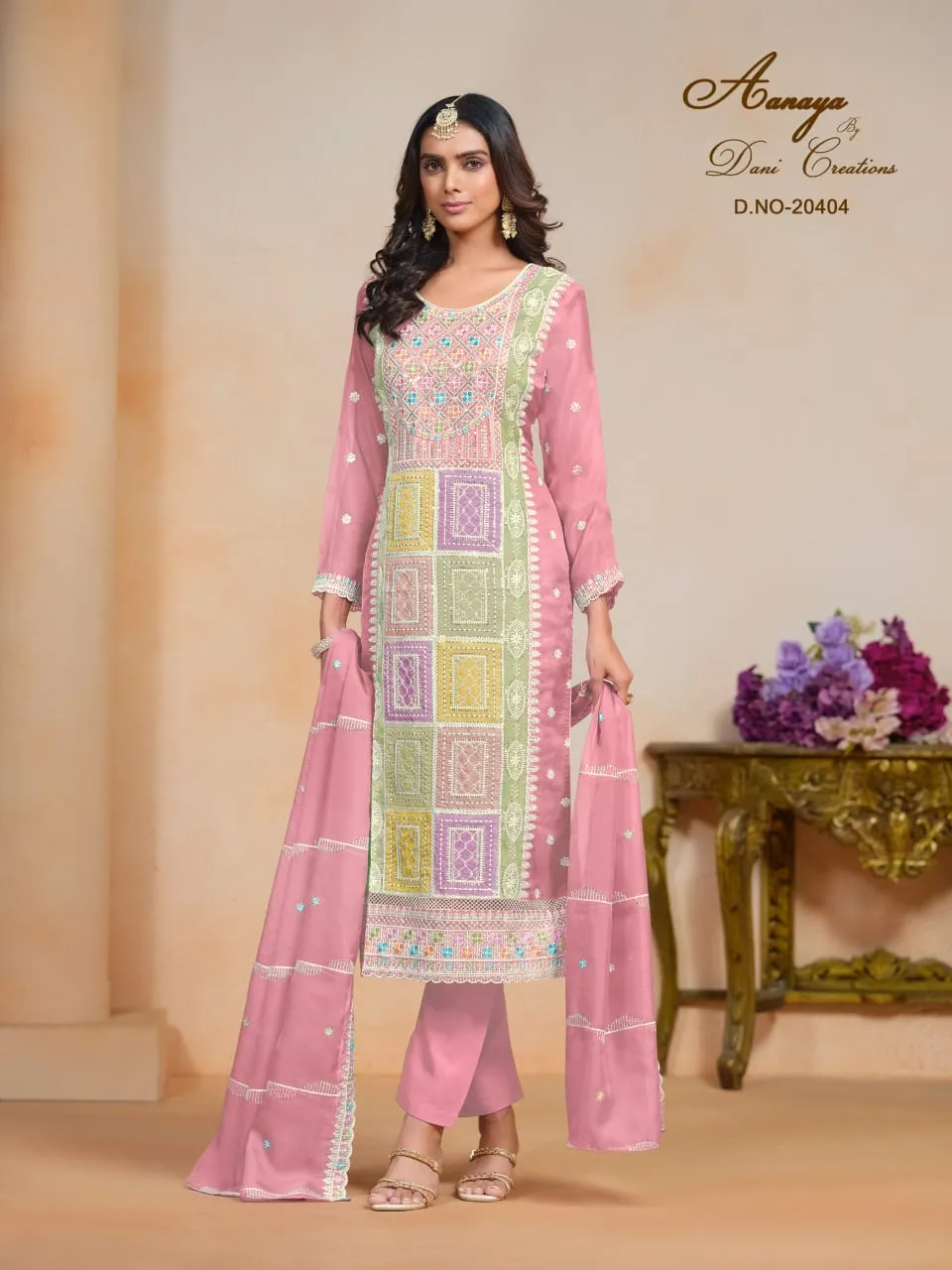 Soft Organza Big Size Salwar Ethnic Suit Aanaya Vol204