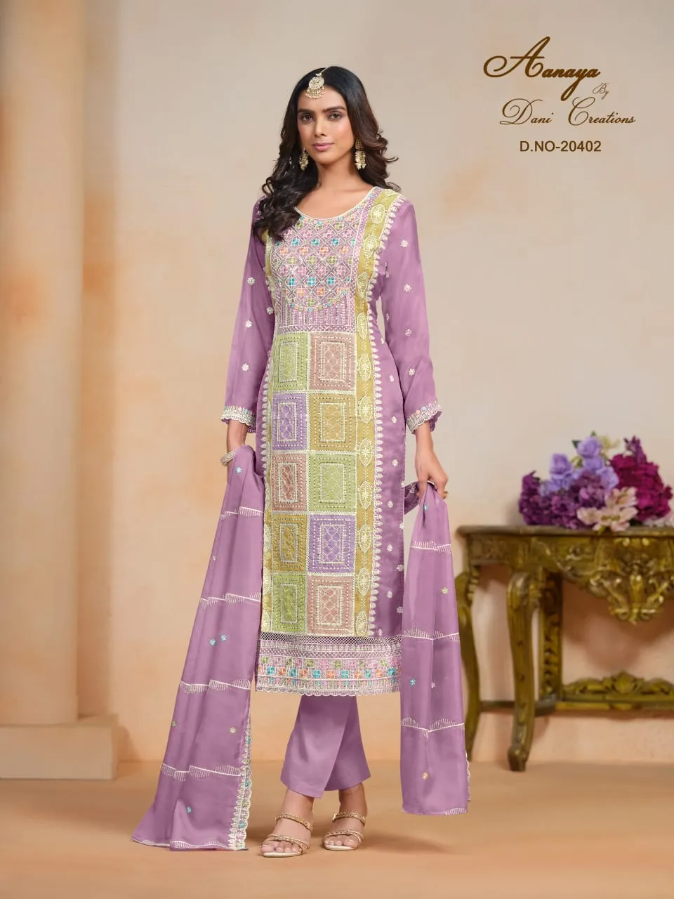 Soft Organza Big Size Salwar Ethnic Suit Aanaya Vol204