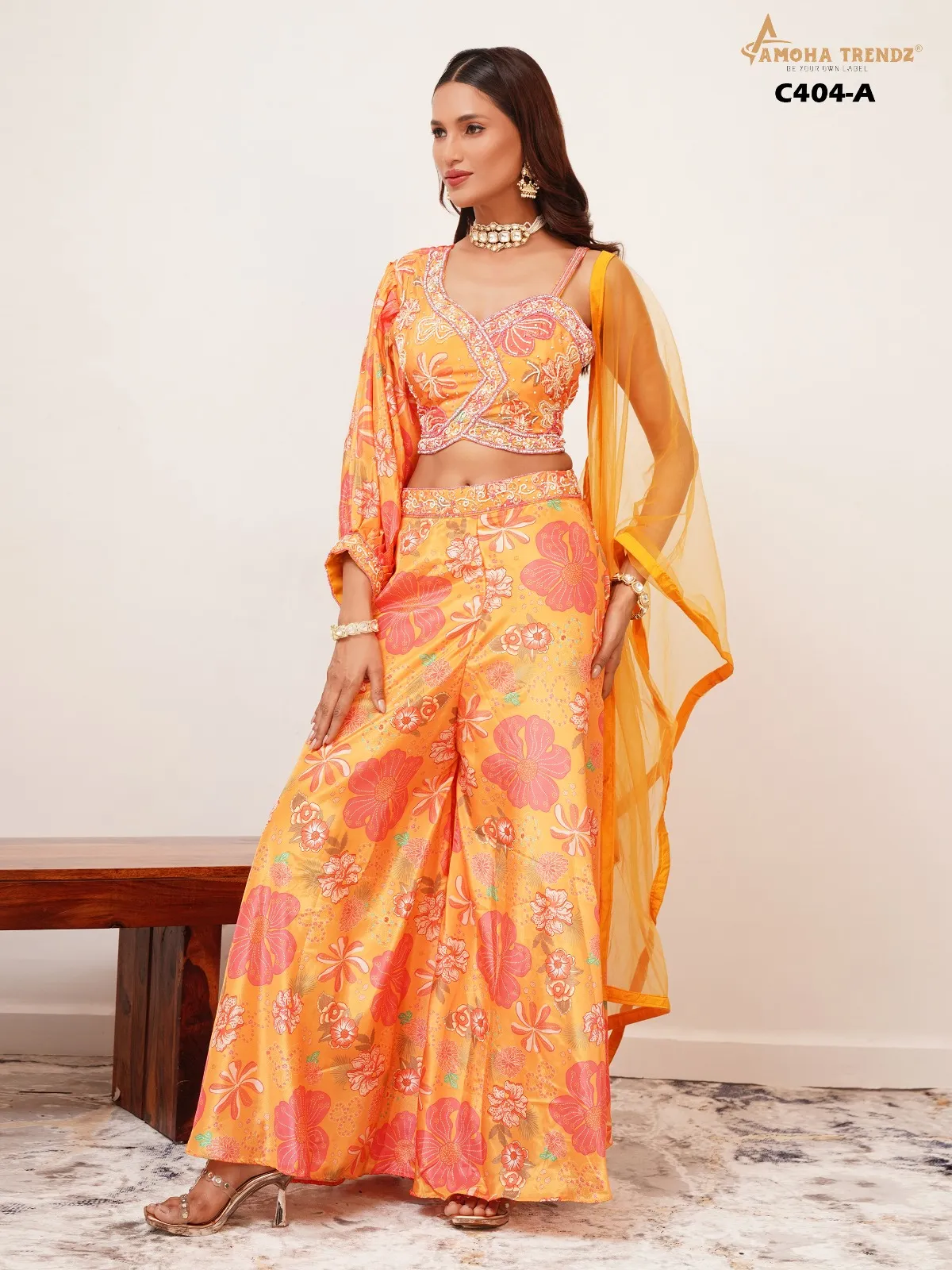 Wedding Wear Indo Western Lehenga Design 2024