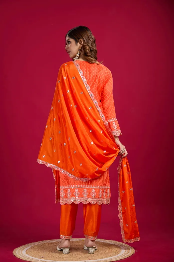 Bandhni Printed Viral Salwar Suit With Heavy Work srk5187