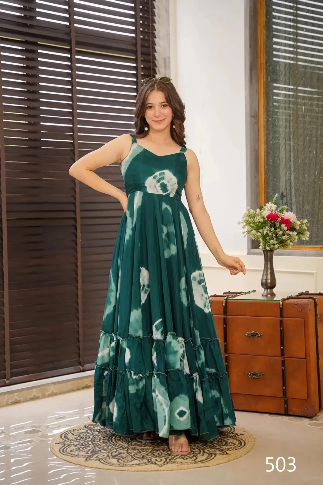 Big Flair Printed Kurti Gowns Big Size Kurtis