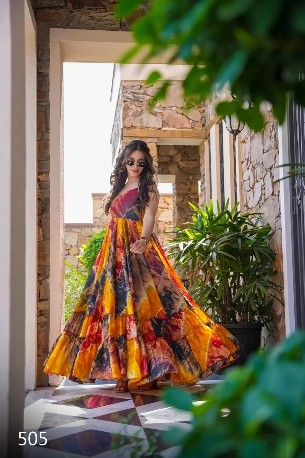Big Flair Printed Kurti Gowns Big Size Kurtis