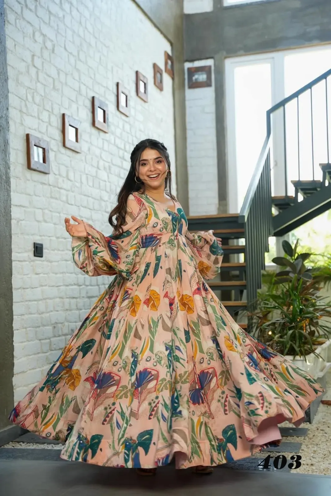 Big Size Printed Kurti Gown Designs