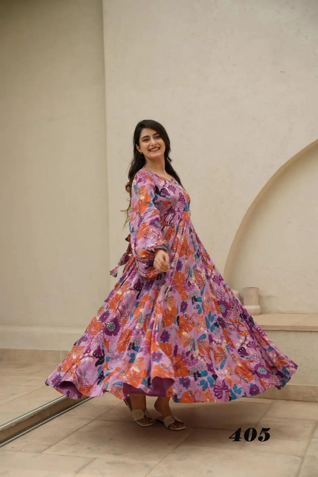 Big Size Printed Kurti Gown Designs
