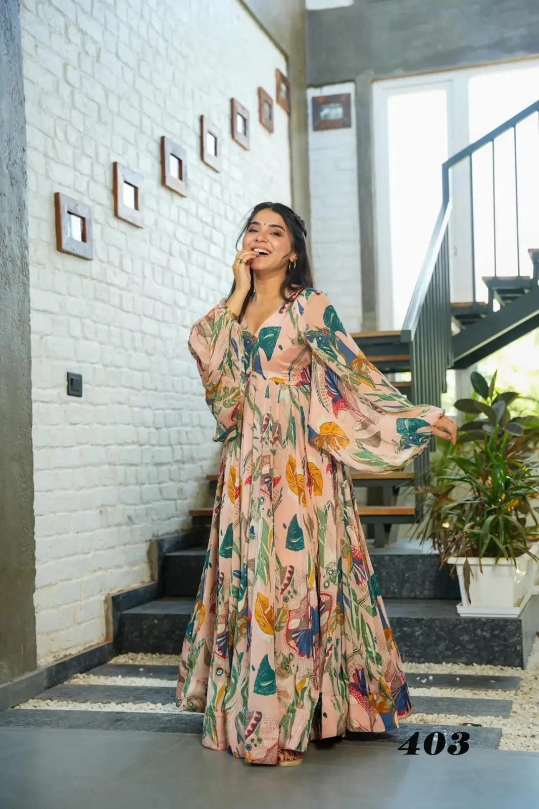Big Size Printed Kurti Gown Designs