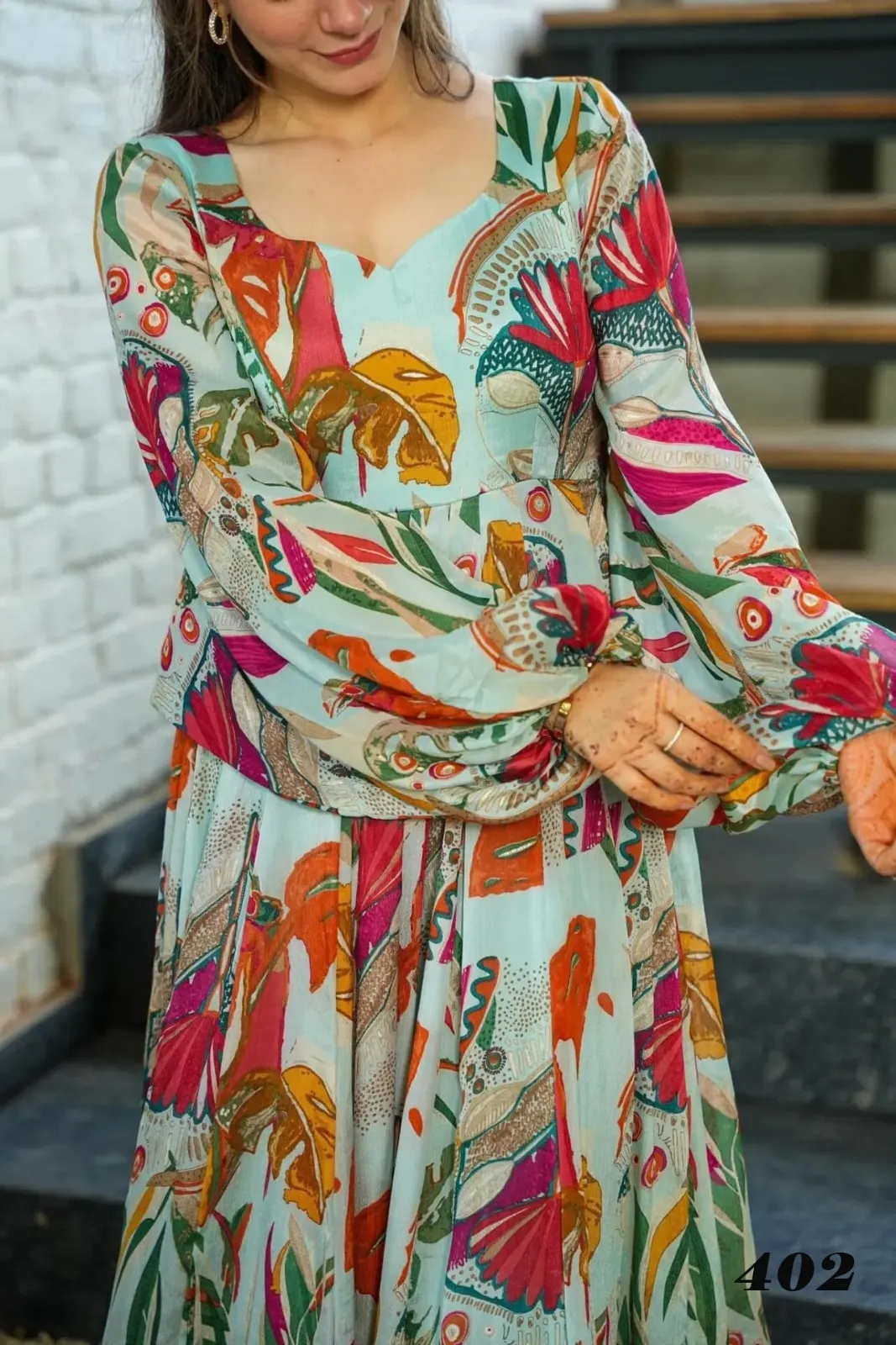 Big Size Printed Kurti Gown Designs