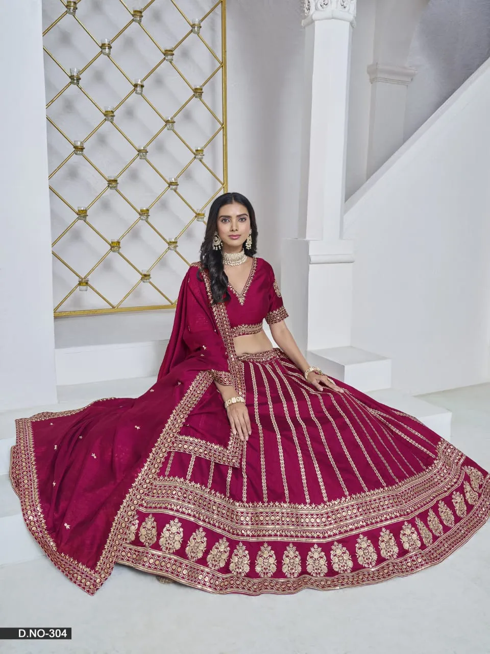 Bright Color Wedding Wear Lehenga Choli With Heavh Embroidery Mehvish Vol 3