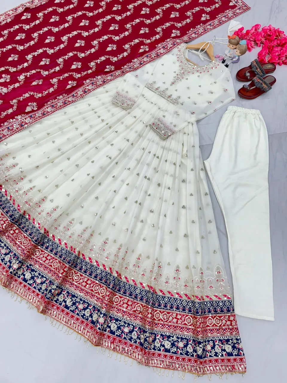 Festivals & Party Wear Heavy Faux Georgette Gown Set