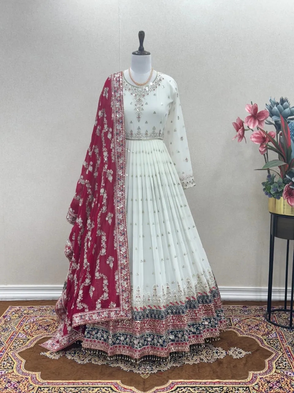 Festivals & Party Wear Heavy Faux Georgette Gown Set