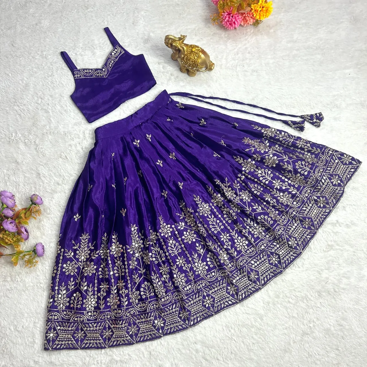 Wedding Wear Kids Lehenga Choli With Koti Style