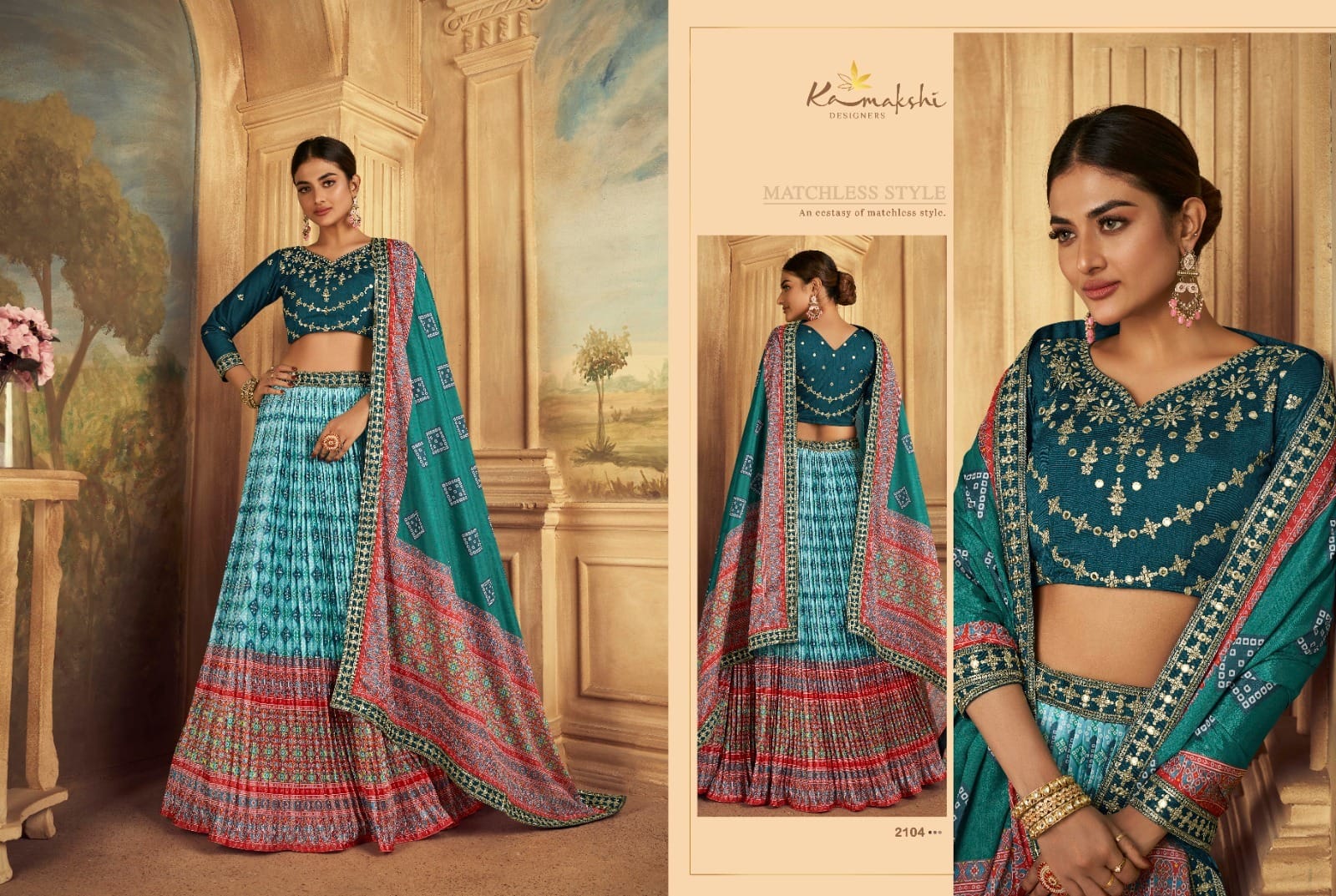 Satrangi Gaji Silk Multi Color Patola Designer Ehtnic Lehenga Choli