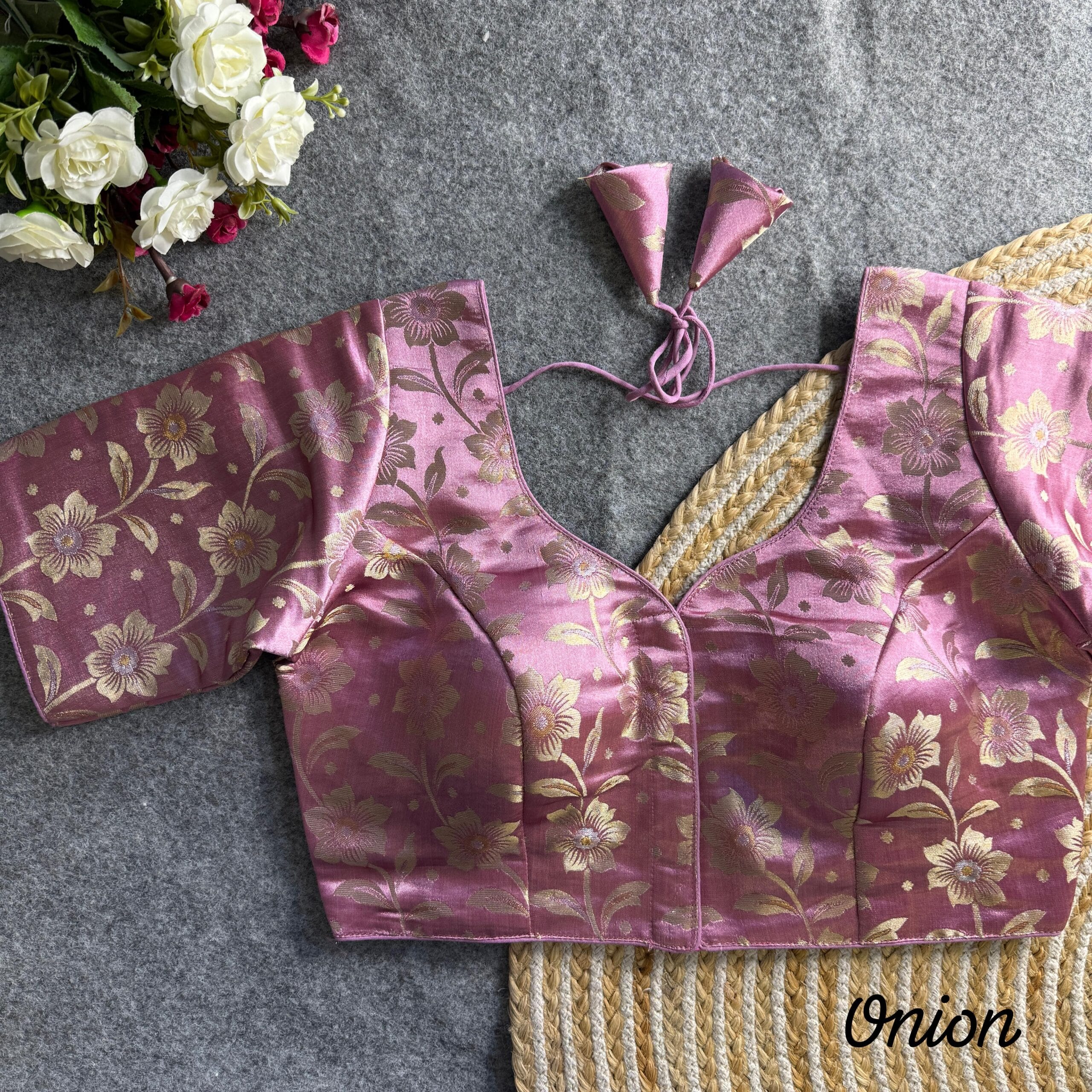 Simmer Jequard Readymade Blouse Only