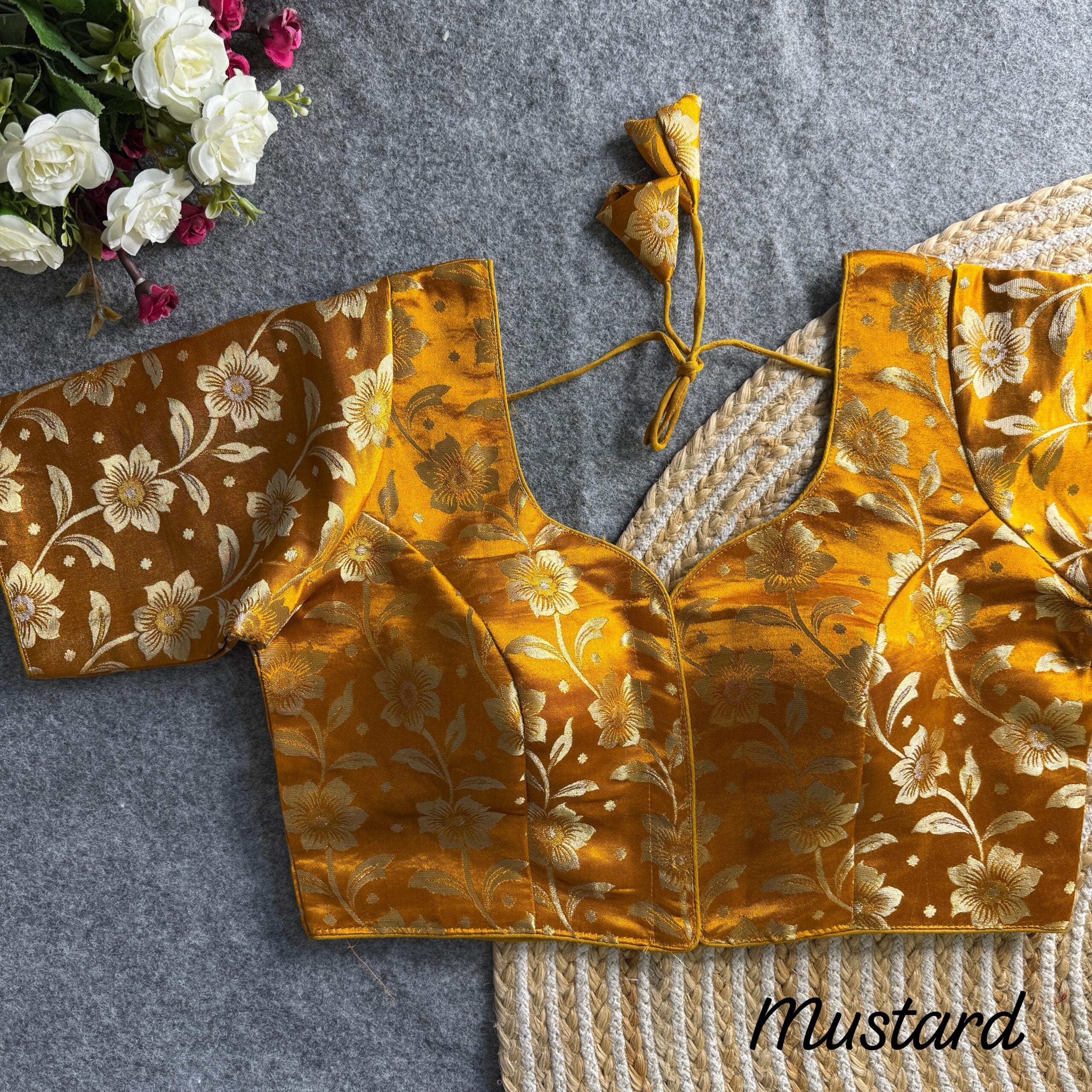 Simmer Jequard Readymade Blouse Only