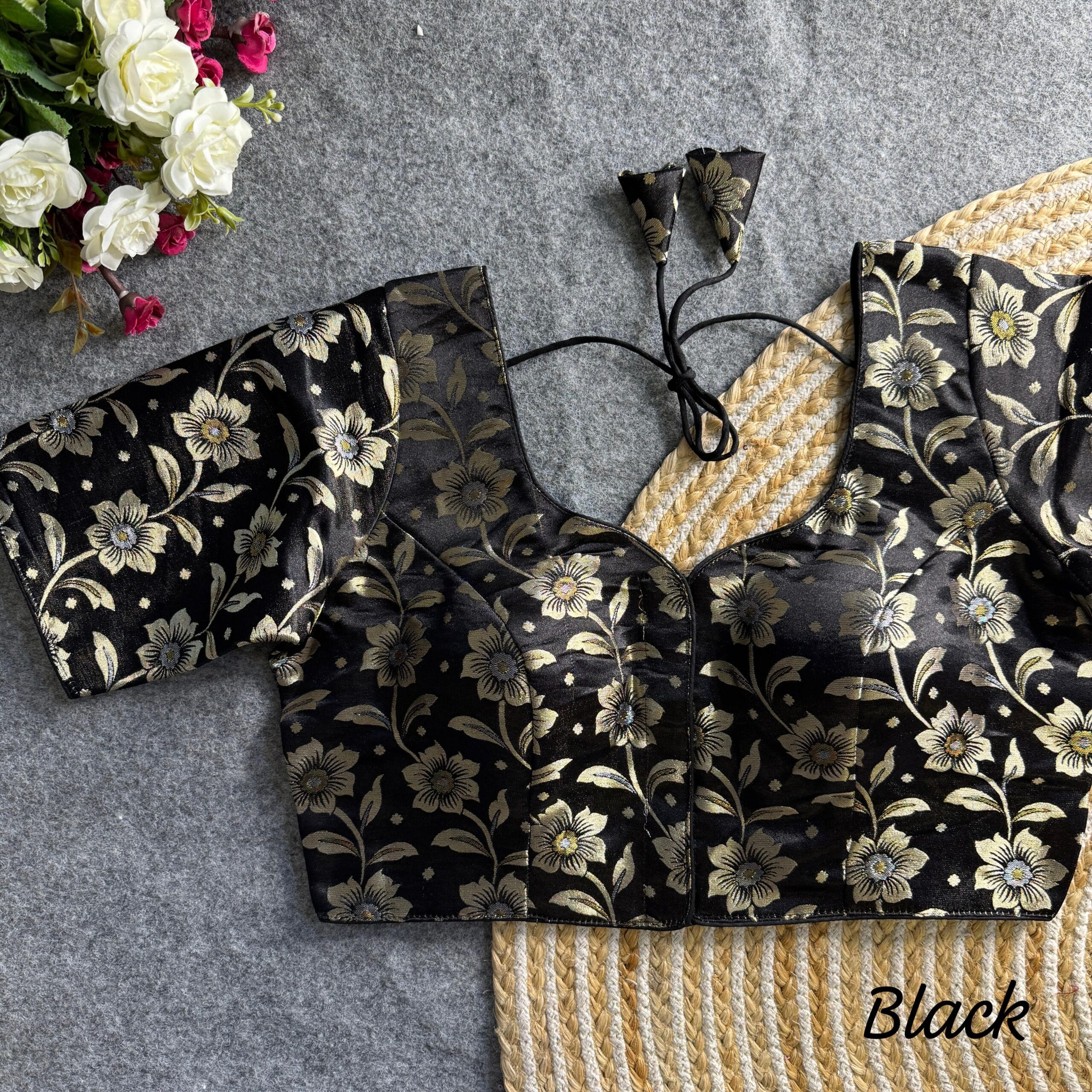 Simmer Jequard Readymade Blouse Only