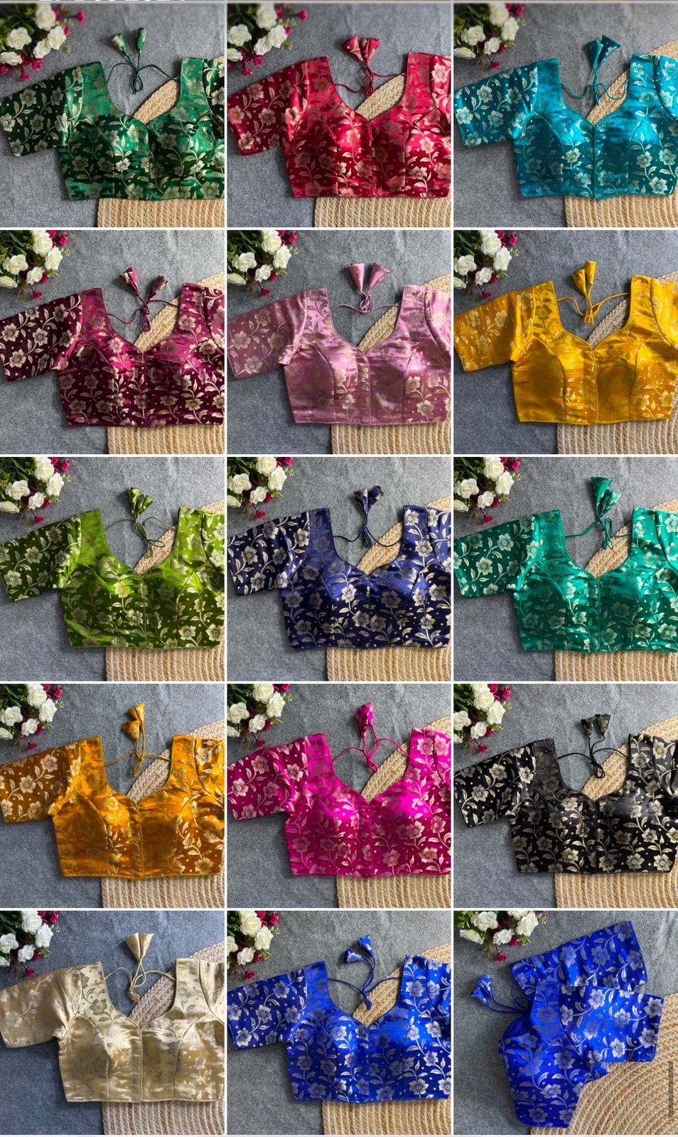 Simmer Jequard Readymade Blouse Only