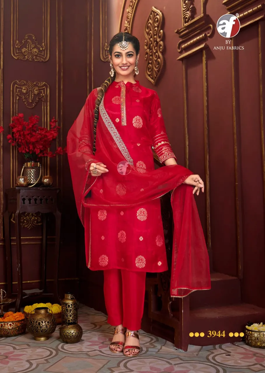 Anju Fabrics Bandhan Vol-4 Designer 3 Piece Kurti Set
