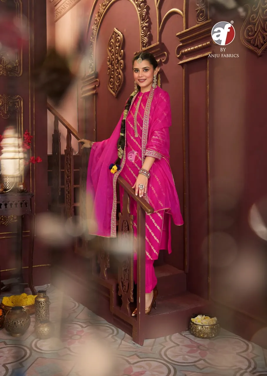 Anju Fabrics Bandhan Vol-4 Designer 3 Piece Kurti Set
