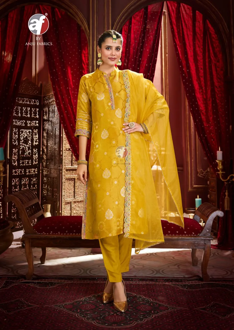 Anju Fabrics Bandhan Vol-4 Designer 3 Piece Kurti Set