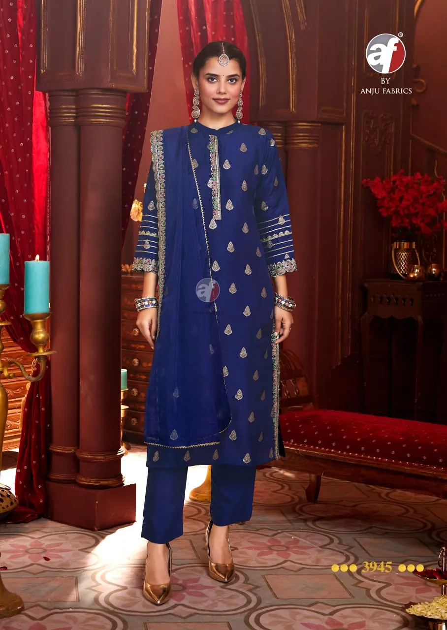 Anju Fabrics Bandhan Vol-4 Designer 3 Piece Kurti Set
